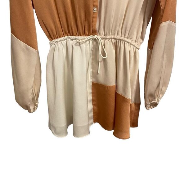 Sabo Luxe Indiana Colorblock Mini Long Sleeve Dress Size Small - Picture 6 of 8